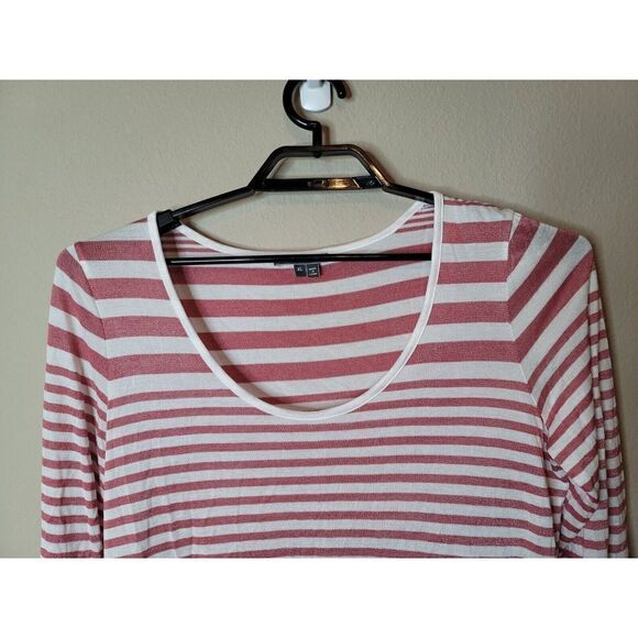 Vince Women's Red Striped Tunic Shirt Size XL t72 - Picture 4 of 6
